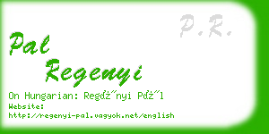 pal regenyi business card